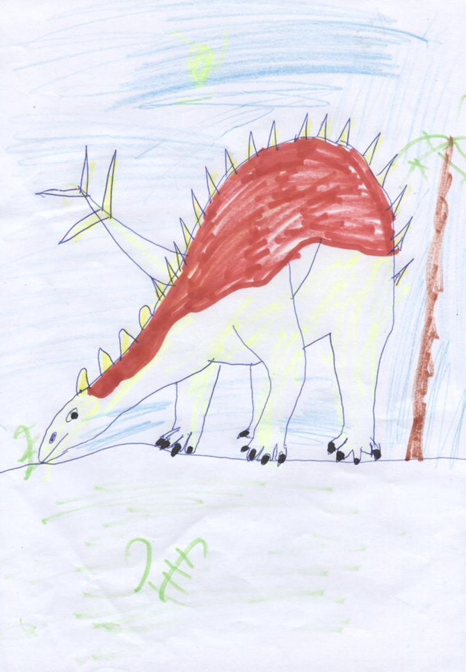 Кентрозавр. Этот травоядный динозавр жил в юрском периоде и был родственником стегозавра. Как и все стегозавриды, кентрозавр умом не отличался.